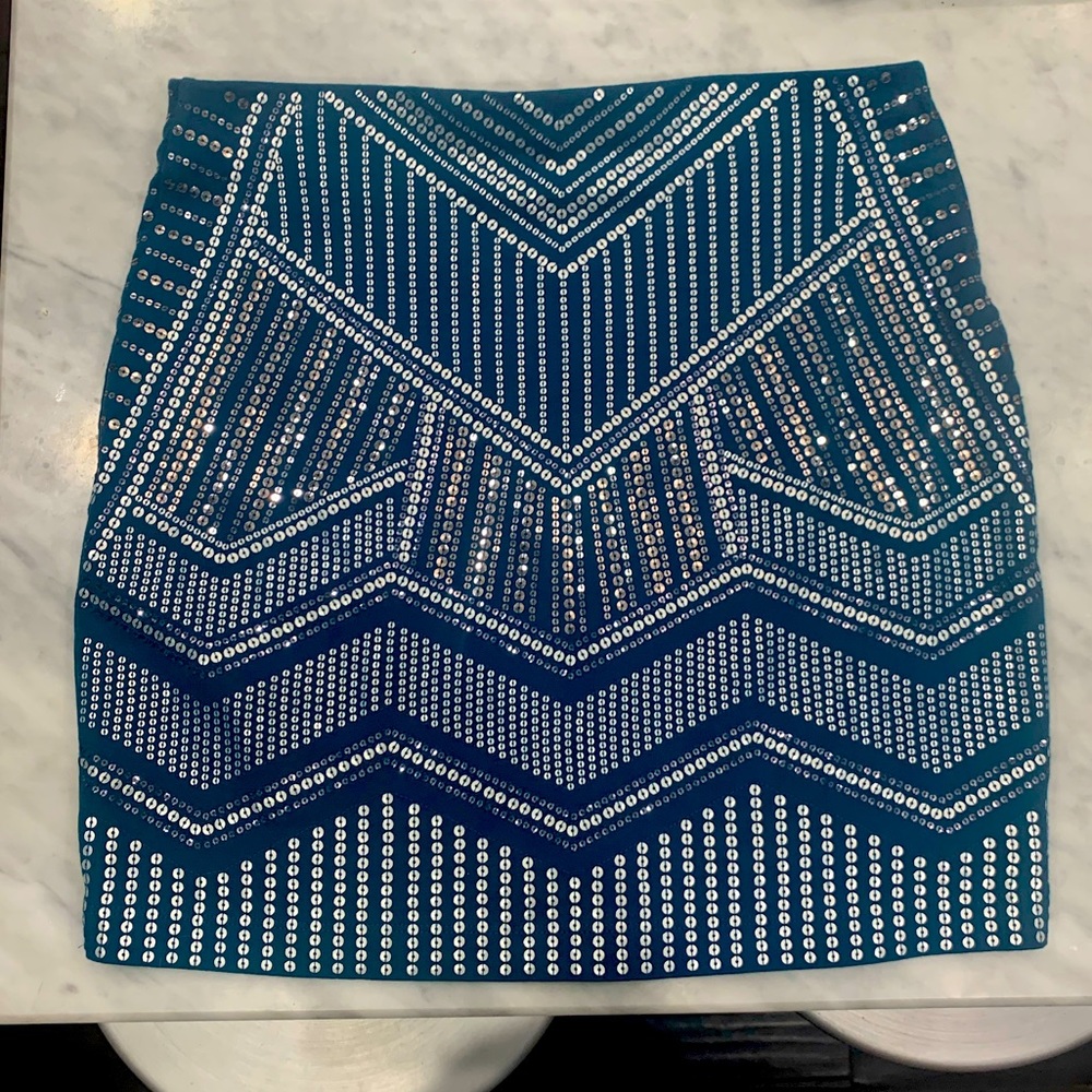 Blue Express sequin skirt. Size Small